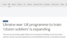 英媒：英国扩展培训项目，将乌克兰人变成对抗俄军的士兵